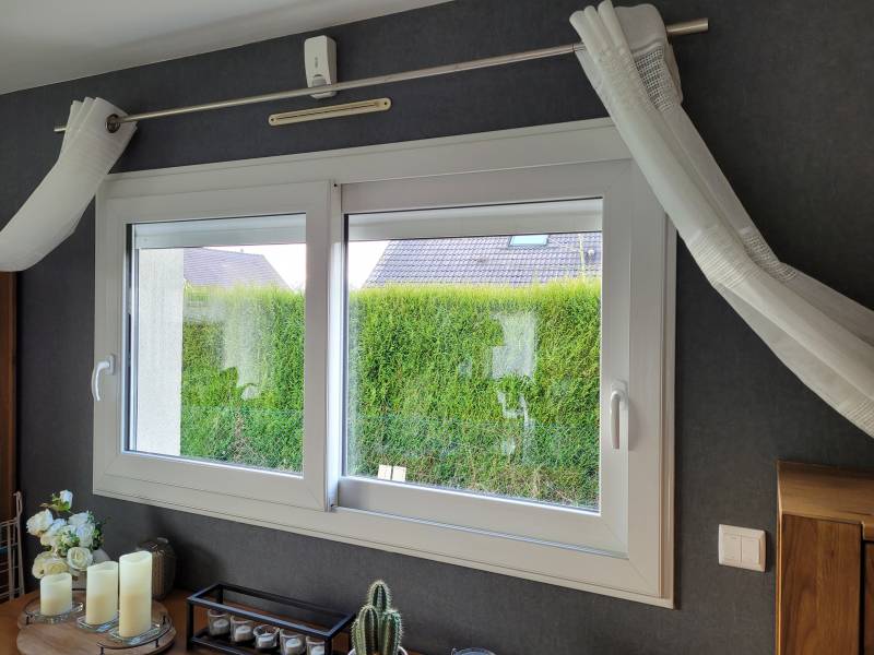 Changement d'un châssis fixe par un coulissant PVC à Louvetot 76 