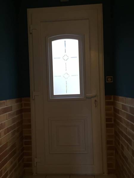 porte d'entrée PVC filet de versailles