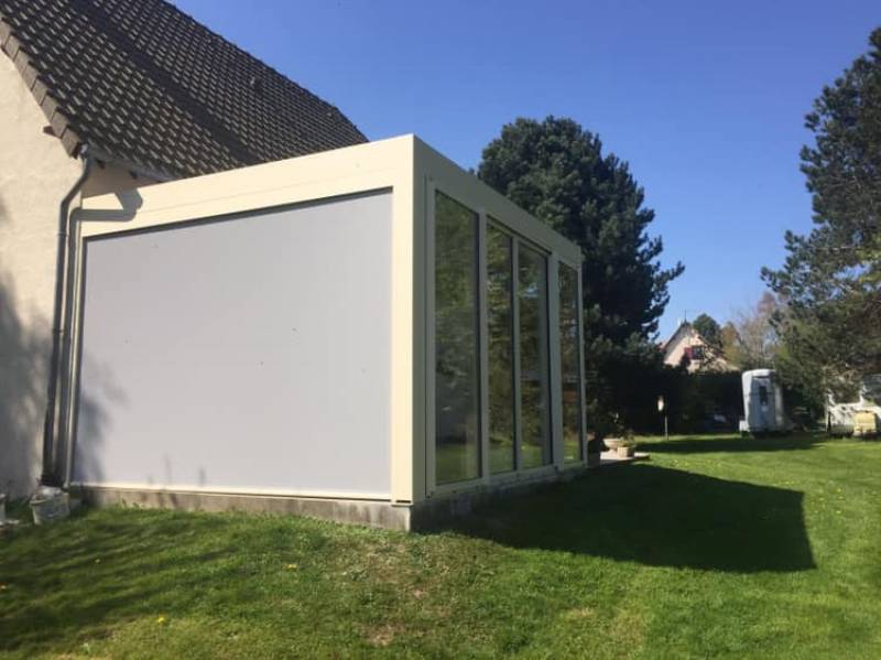 pergola bioclimatique avec coulissant