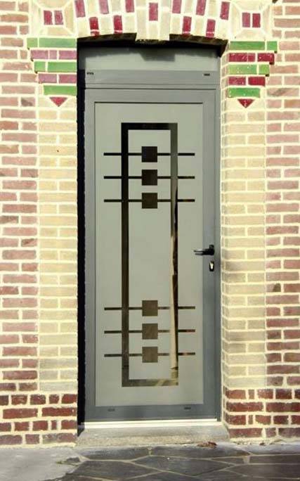 Porte d'entrée vitrée en aluminium Verissima Rouen 76