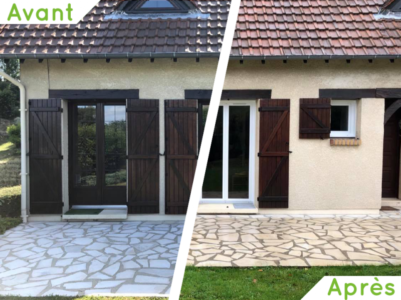 Installation de menuiseries en PVC blanc dans une maison à Montigny 76